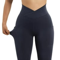 JTCKARPU Yoga kratke hlače za žene joga kratke hlače sa džepovima za ženske kratke hlače za ženske teretane sa solidnim vježbama